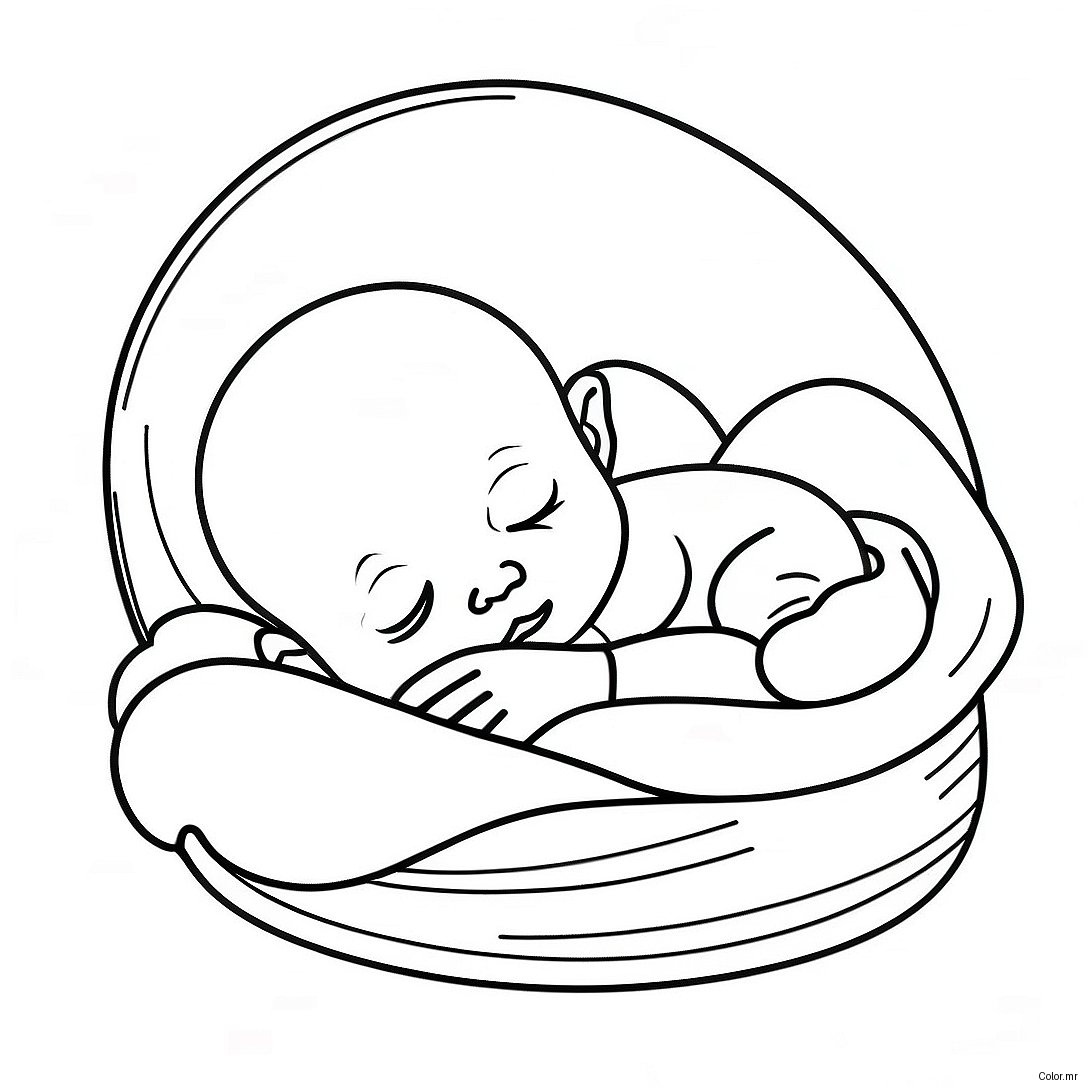 Pagina Para Colorear De Un Bebe Recien Nacido Realista 25155 23014