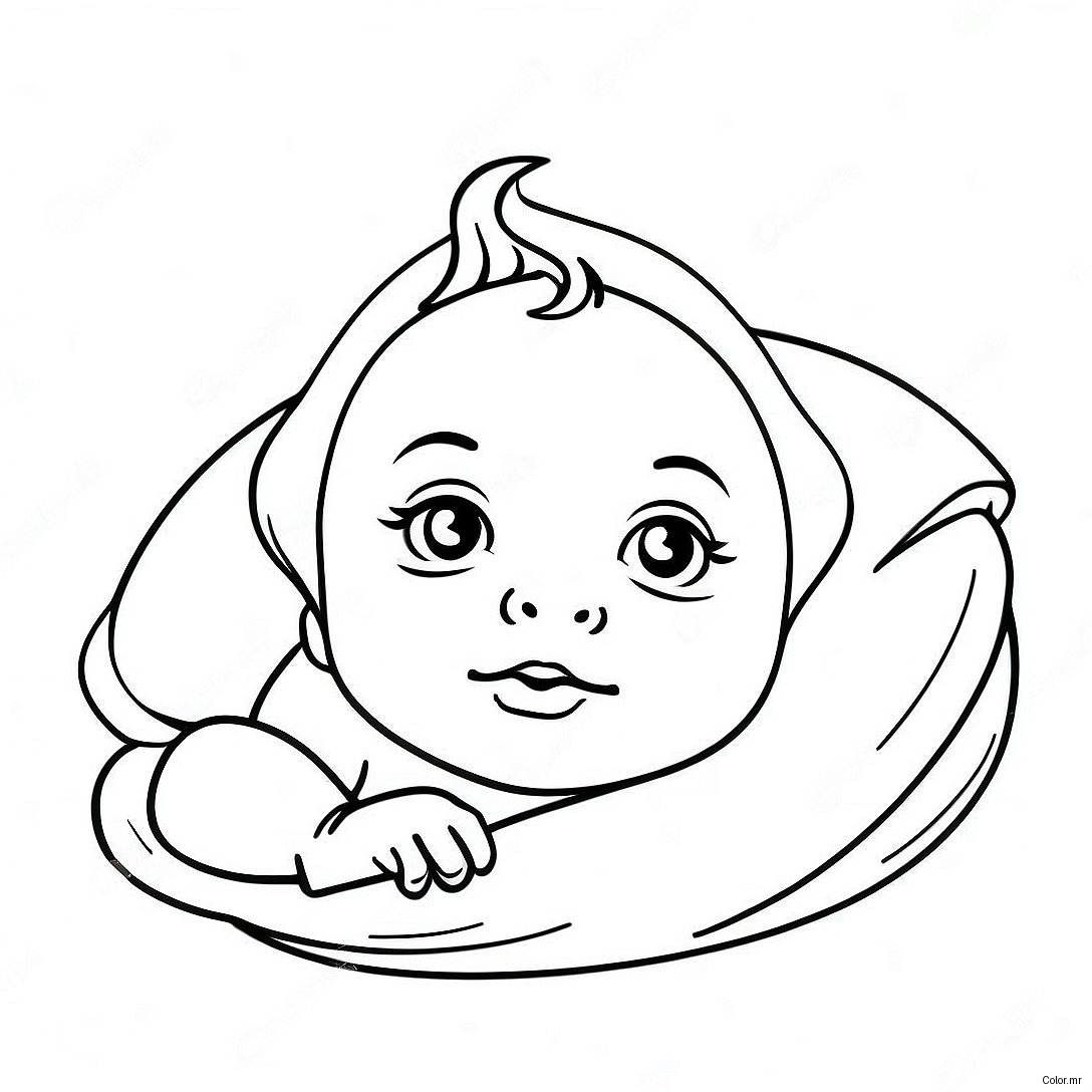 Pagina Para Colorear De Un Bebe Recien Nacido Realista 25155 23015