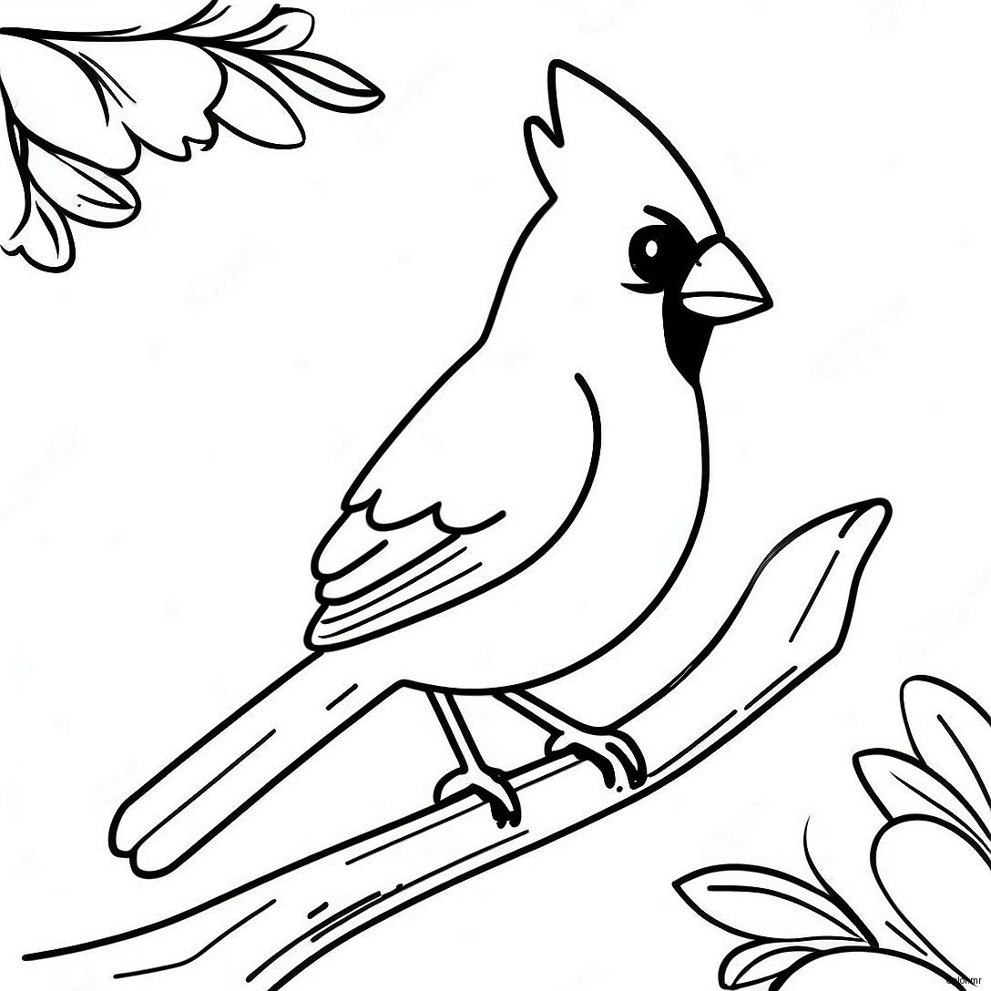Pagina Para Colorear De Un Cardenal Realista 61246 50782