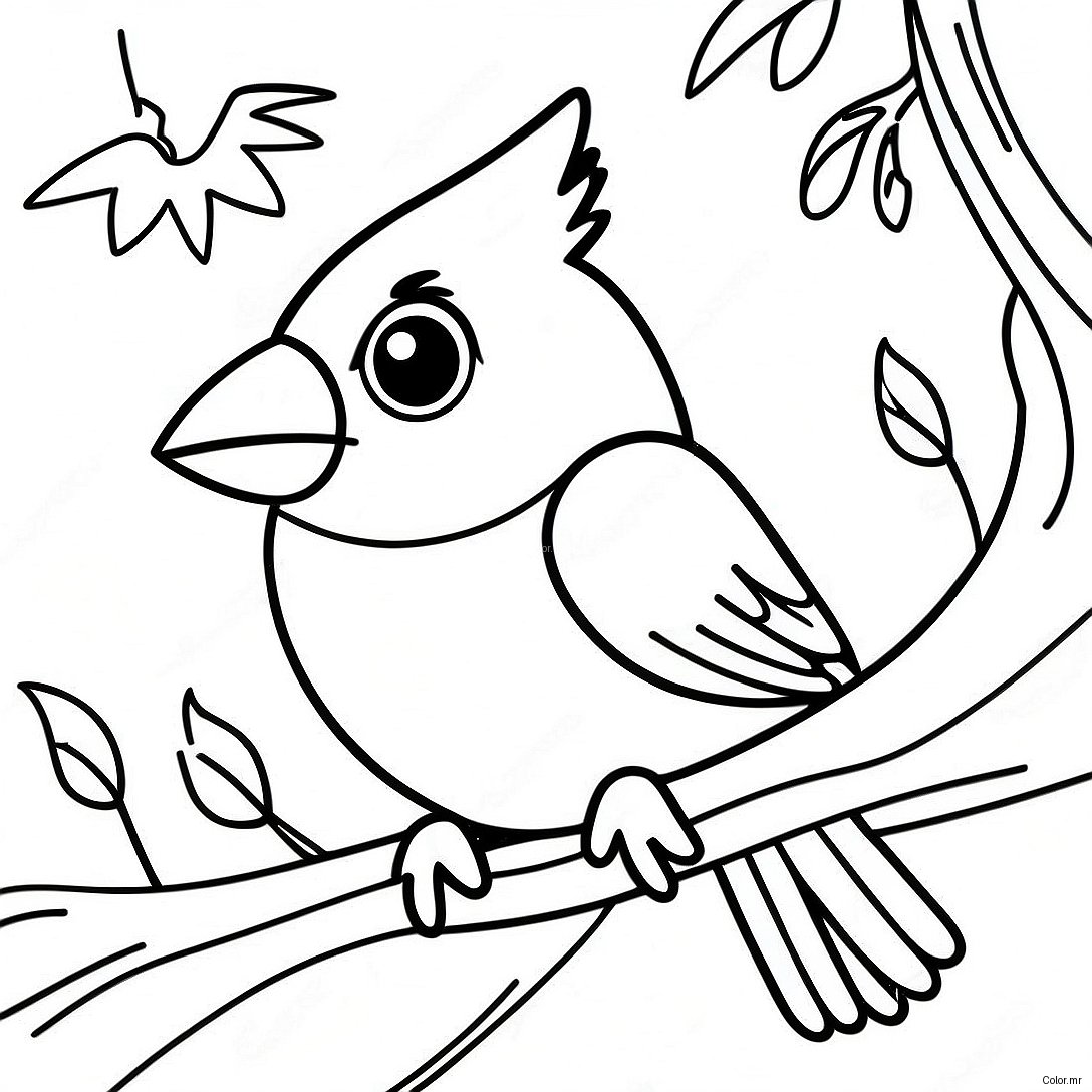 Pagina Para Colorear De Un Cardenal Realista 61246 50783