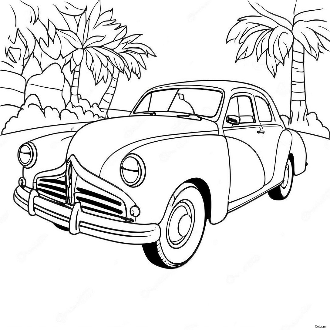 Pagina Para Colorear De Un Coche Clasico Vintage 38717 32183