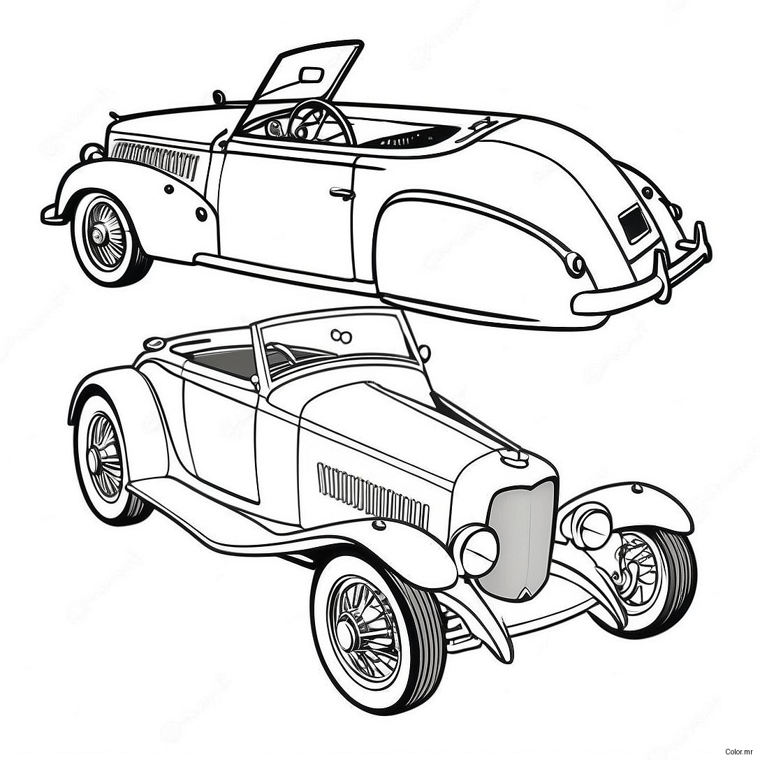 Pagina Para Colorear De Un Coche Clasico Vintage 38717 32184