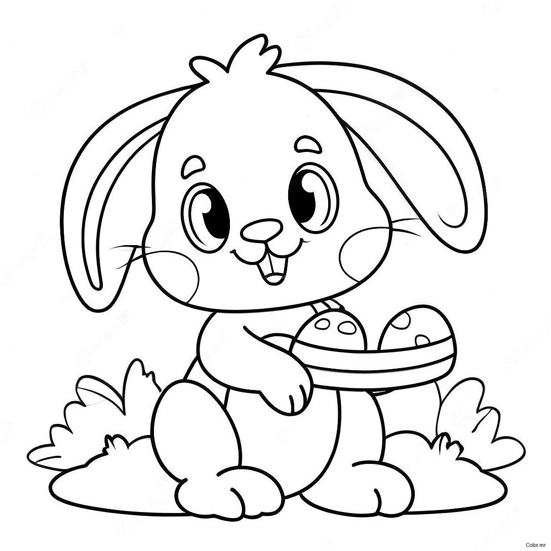 Pagina Para Colorear De Un Conejo De Pascua Vintage 71883 59401