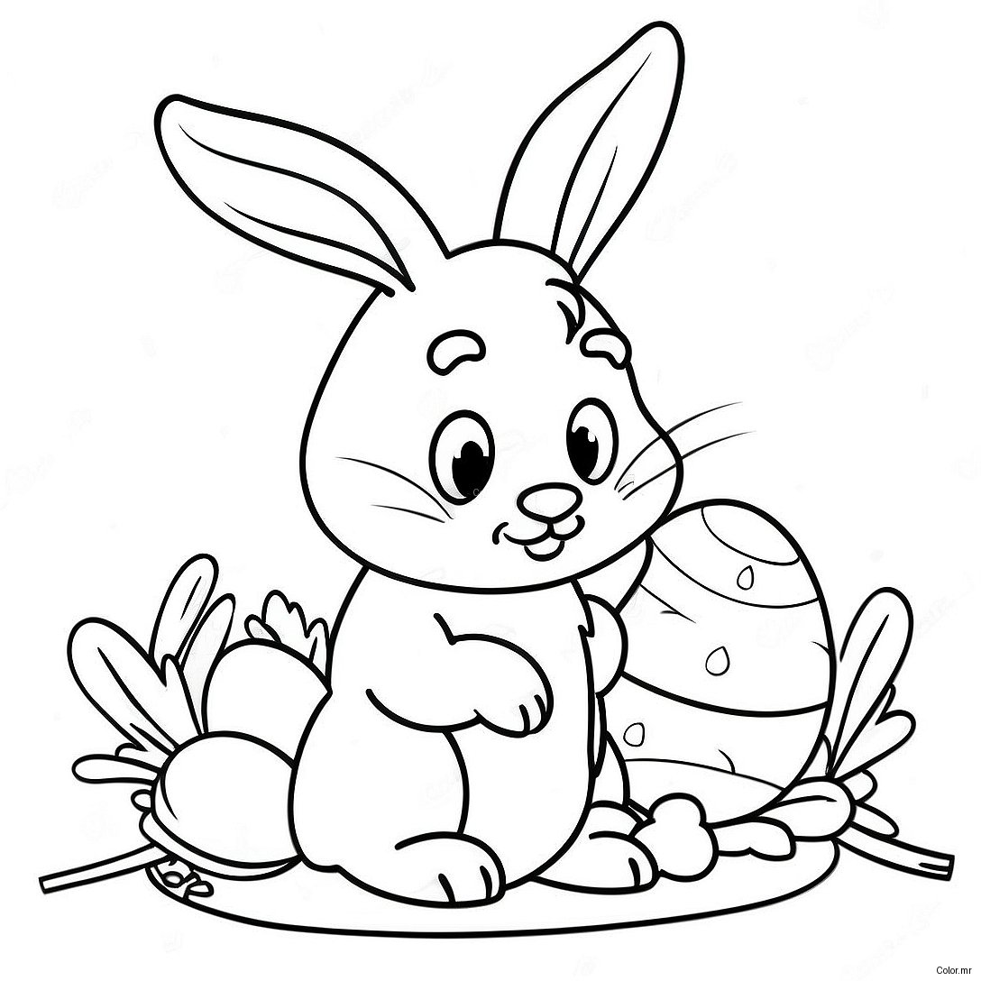 Pagina Para Colorear De Un Conejo De Pascua Vintage 71883 59403