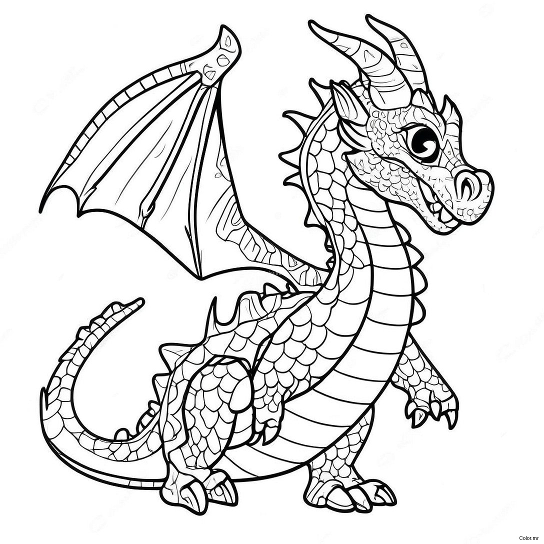 Pagina Para Colorear De Un Dragon Realista Avanzado 13327 11062