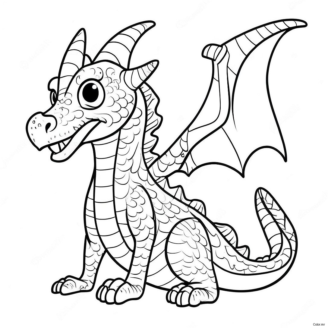 Pagina Para Colorear De Un Dragon Realista Avanzado 13327 11063