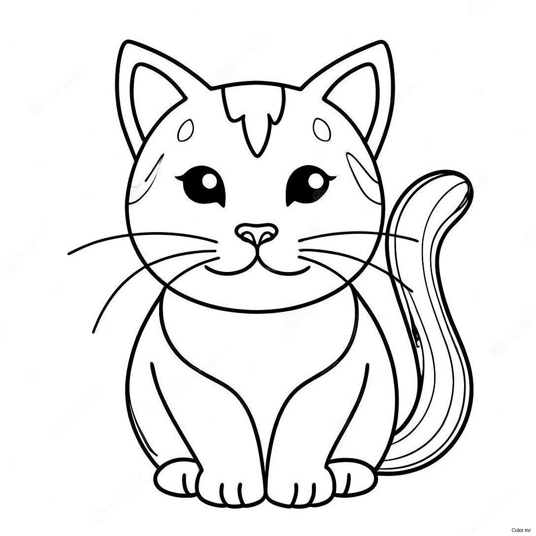 Pagina Para Colorear De Un Gato Realista 521 414