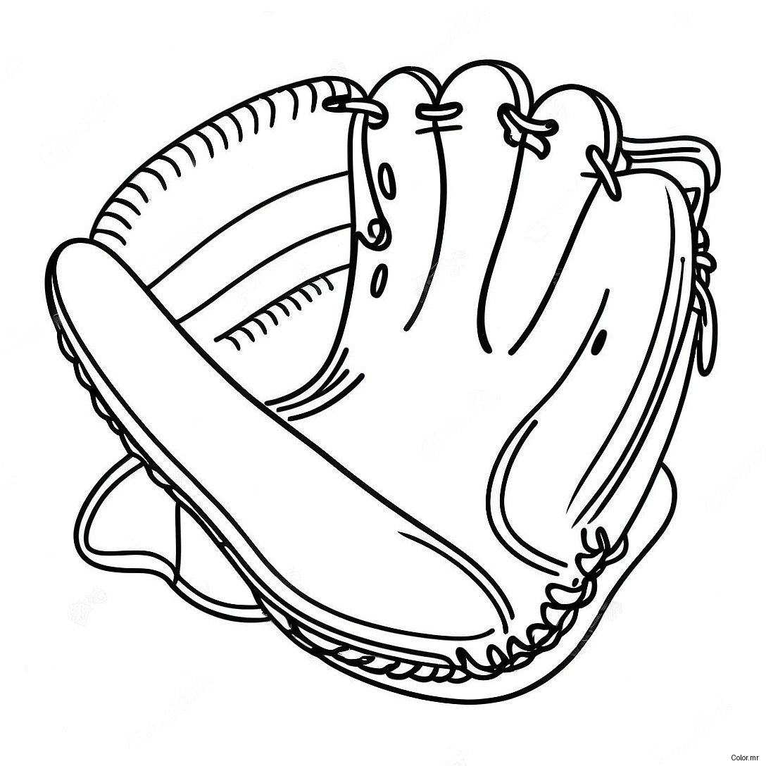 Pagina Para Colorear De Un Guante De Beisbol Vintage 52277 43501