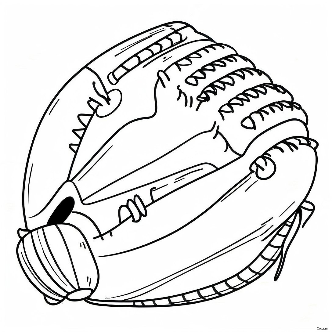 Pagina Para Colorear De Un Guante De Beisbol Vintage 52277 43502