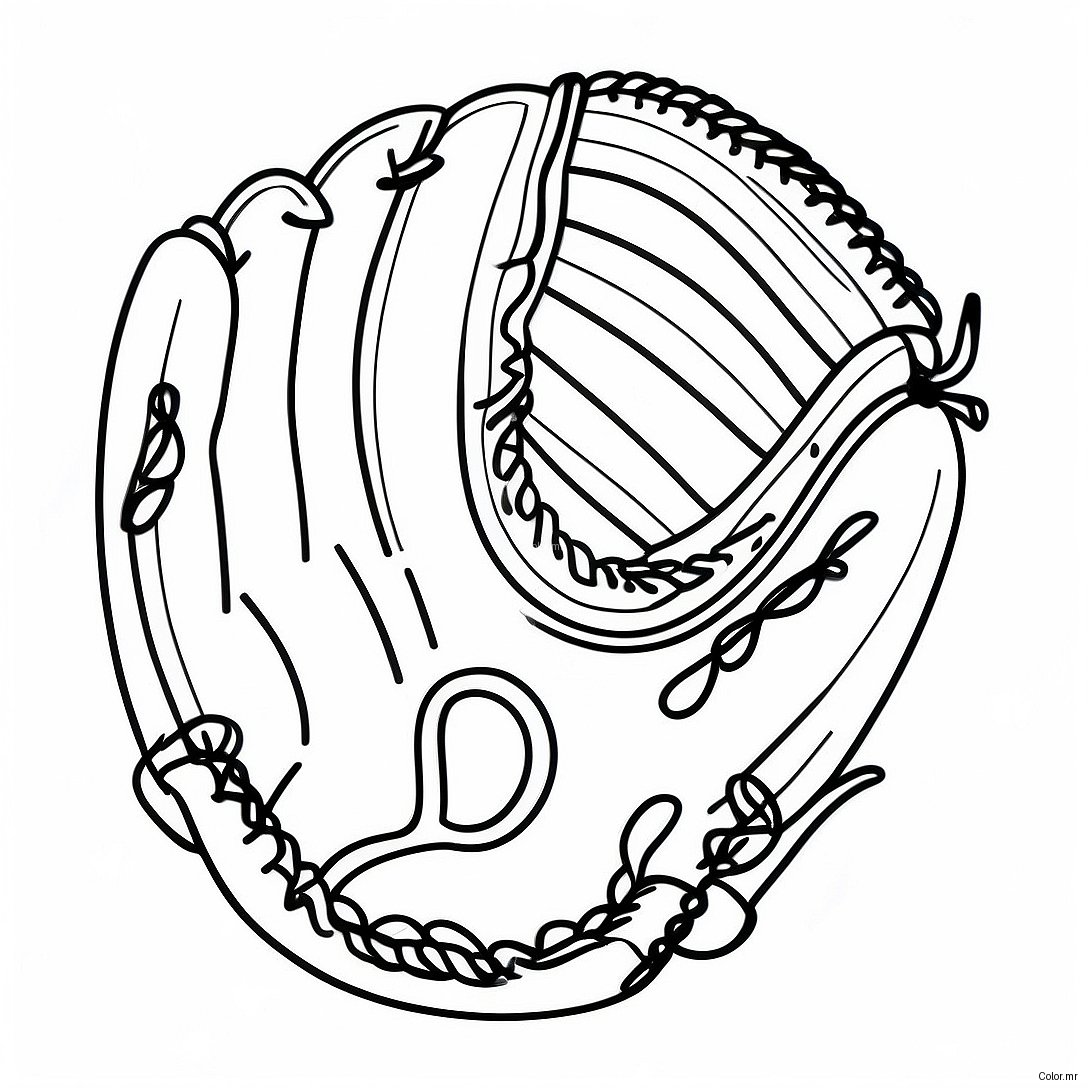 Pagina Para Colorear De Un Guante De Beisbol Vintage 52277 43503