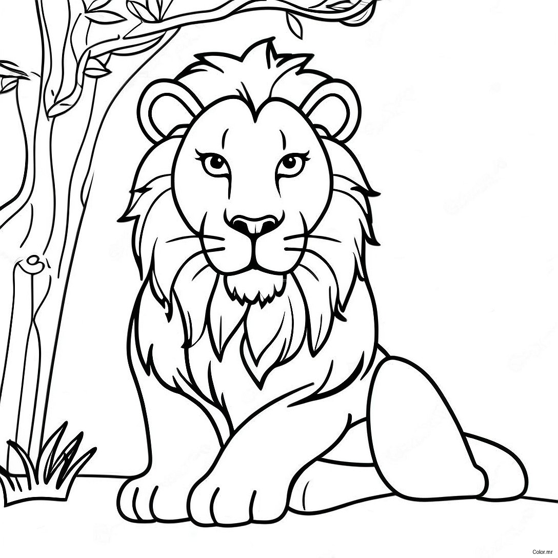Pagina Para Colorear De Un Leon Realista 21532 19979