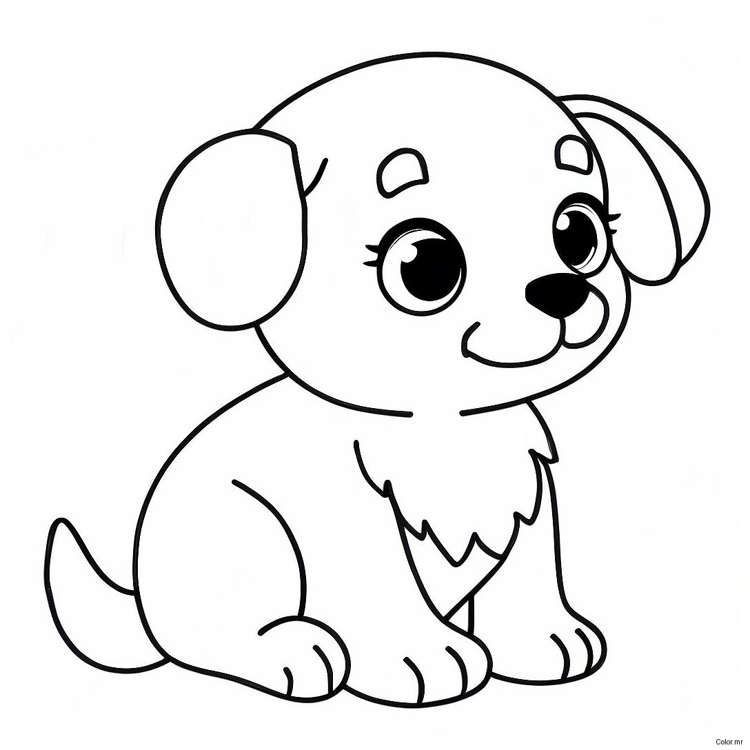 Pagina Para Colorear De Un Lindo Cachorro Realista 15269 12621