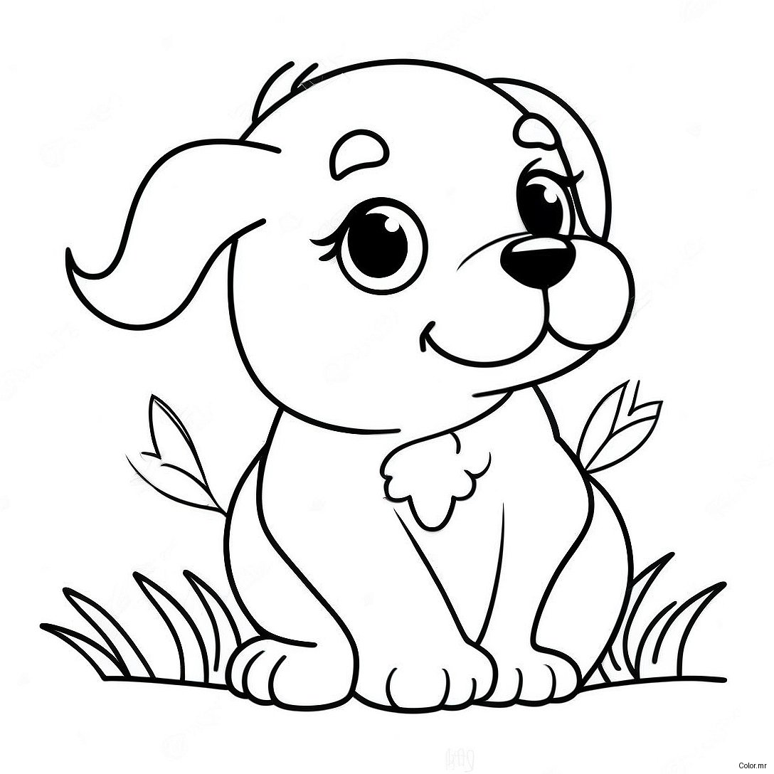 Pagina Para Colorear De Un Lindo Cachorro Realista 15269 12622