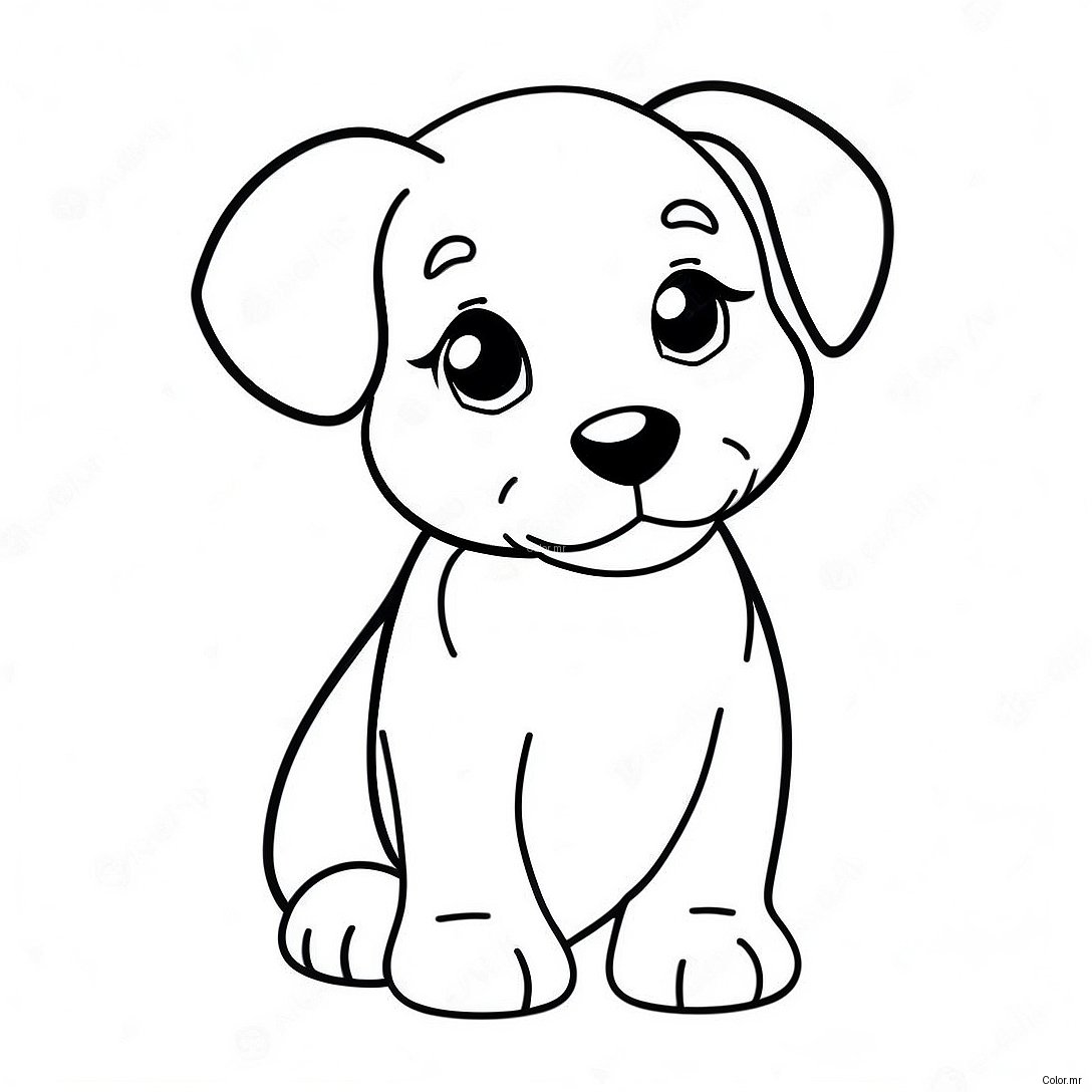 Pagina Para Colorear De Un Lindo Cachorro Realista 15269 12623