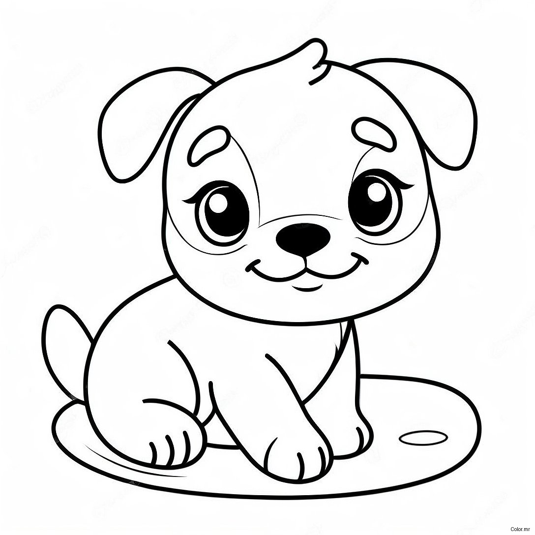 Pagina Para Colorear De Un Lindo Cachorro Realista 15269 12624