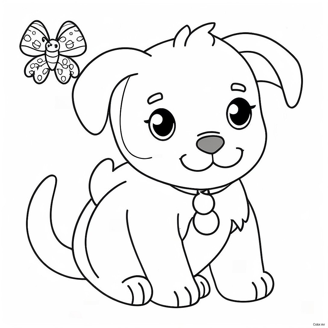 Pagina Para Colorear De Un Lindo Cachorro Realista 15269 12918
