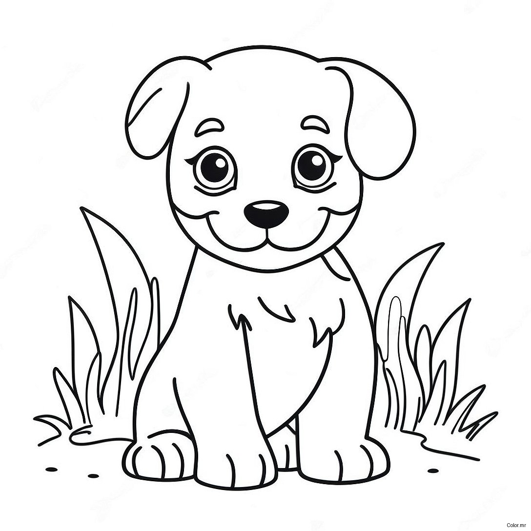 Pagina Para Colorear De Un Lindo Cachorro Realista 15269 12919