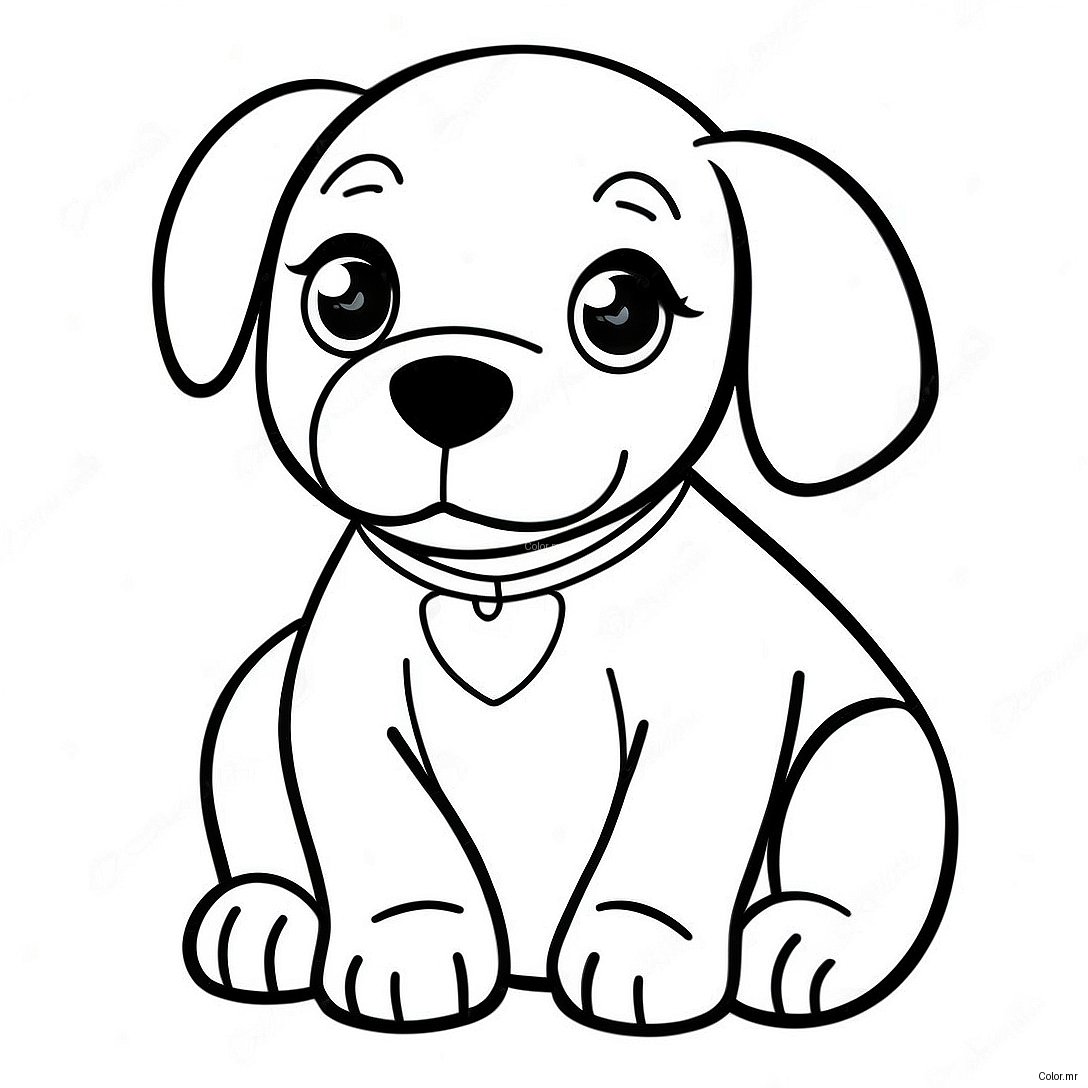 Pagina Para Colorear De Un Lindo Cachorro Realista 15269 12935