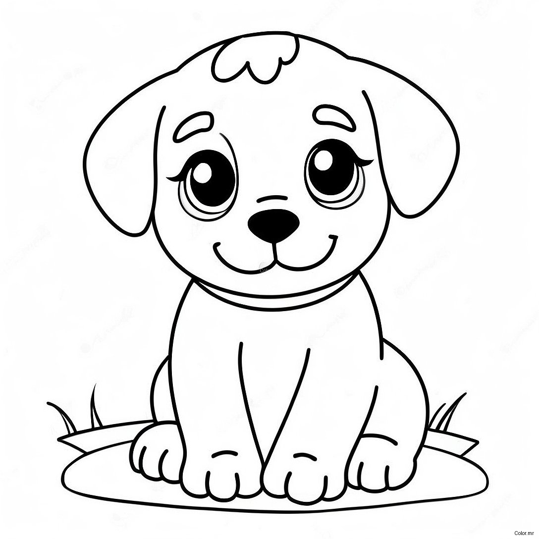 Pagina Para Colorear De Un Lindo Cachorro Realista 15269 12936