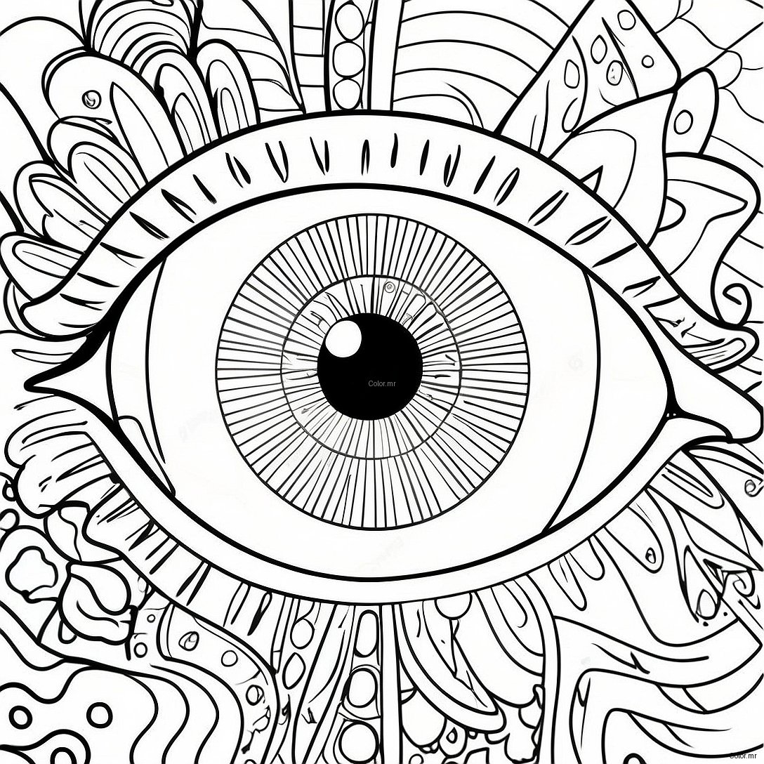 Pagina Para Colorear De Un Ojo Humano Realista 3530 2870