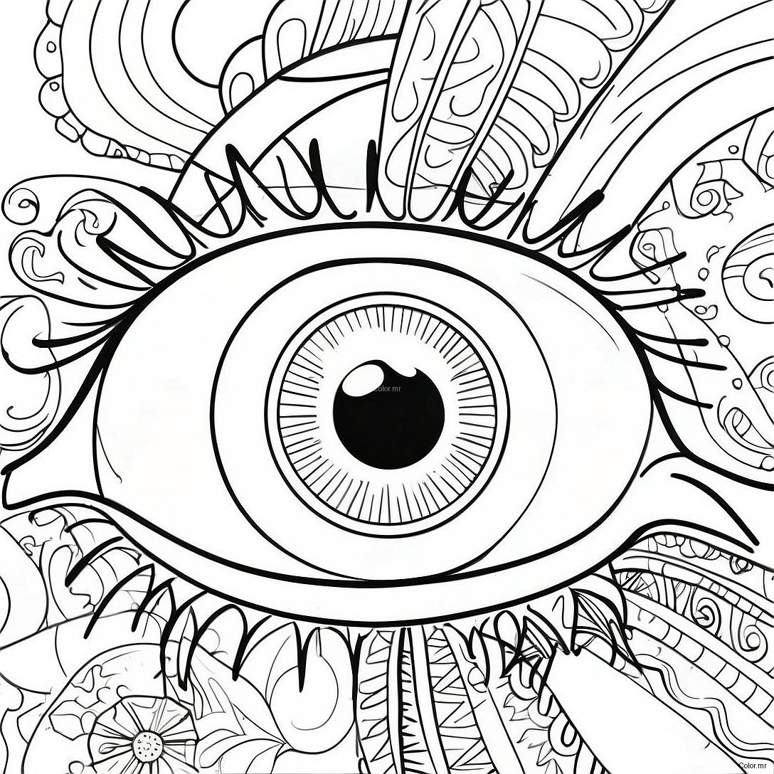 Pagina Para Colorear De Un Ojo Humano Realista 3530 2871