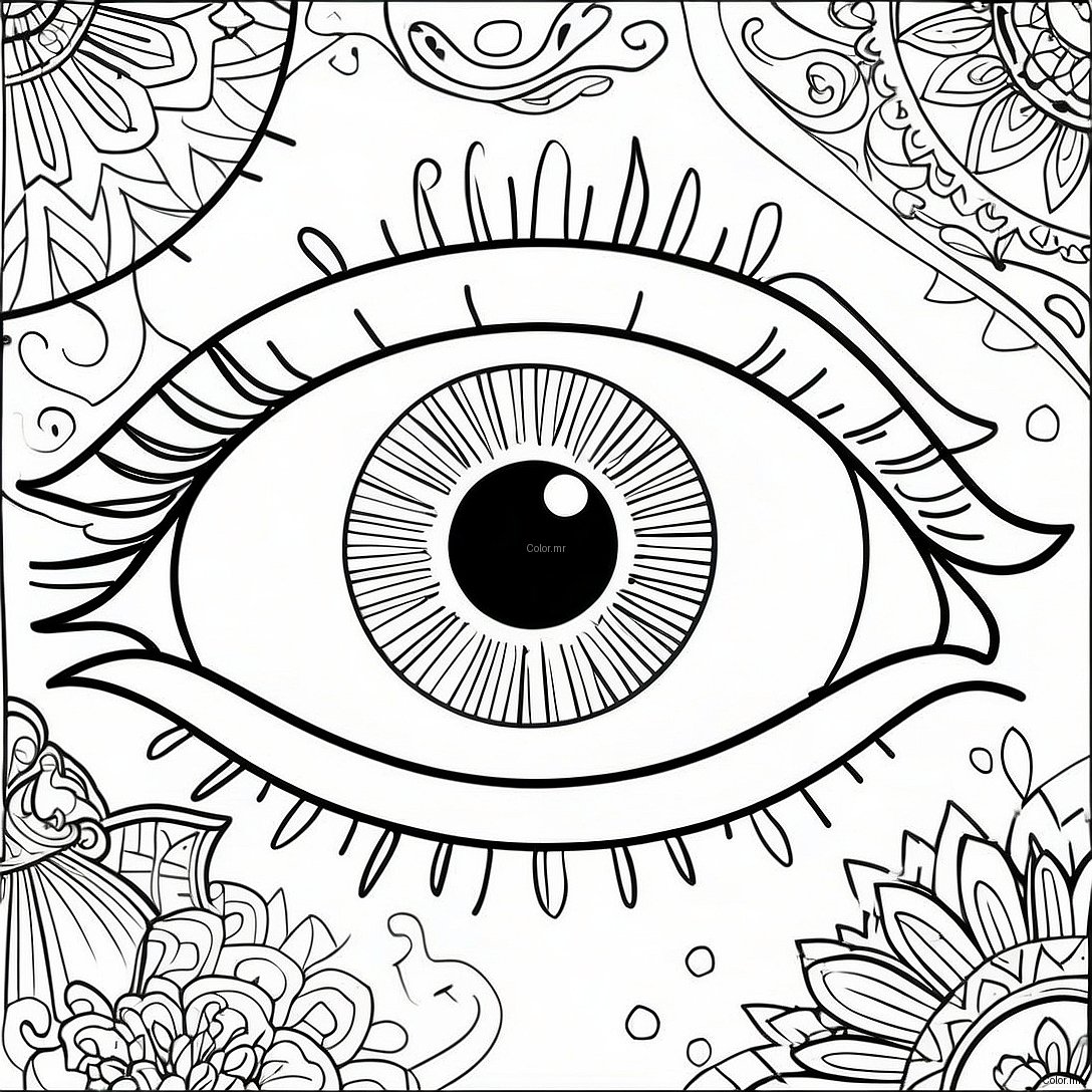 Pagina Para Colorear De Un Ojo Humano Realista 3530 2872