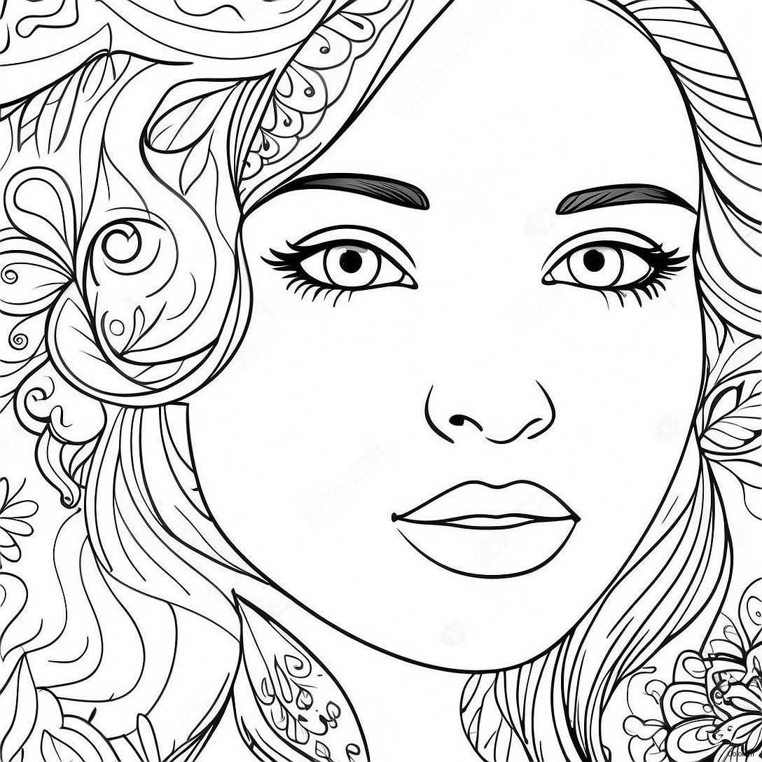Pagina Para Colorear De Un Rostro Realista 62367 51678