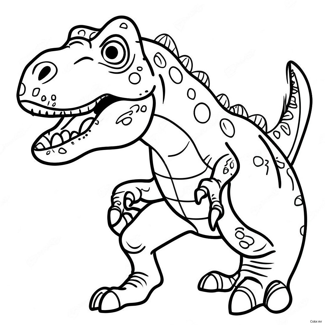 Pagina Para Colorear De Un T Rex Realista 931 741