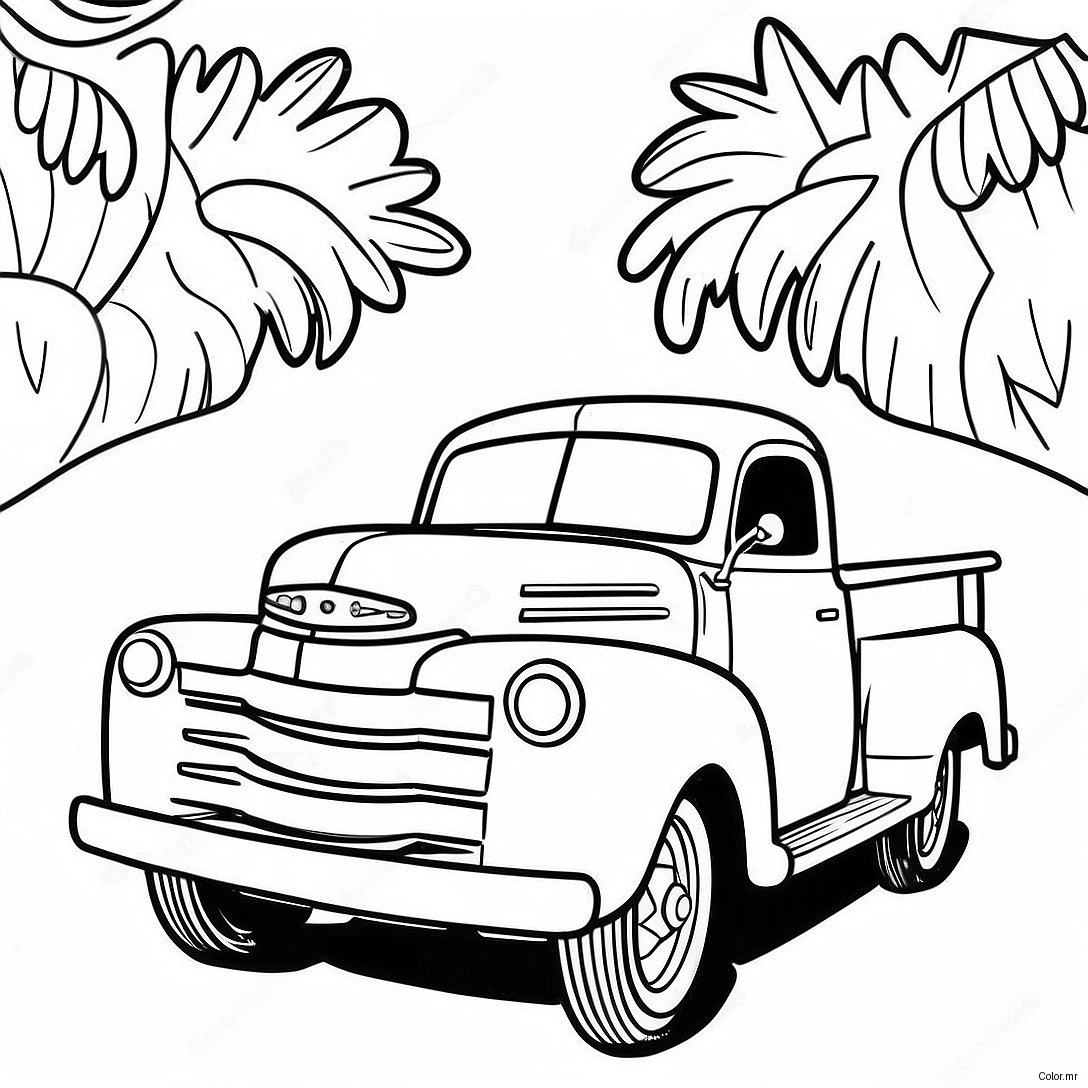 Pagina Para Colorear De Una Camioneta Vintage 72935 60217