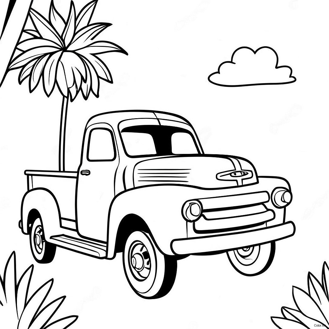 Pagina Para Colorear De Una Camioneta Vintage 72935 60219
