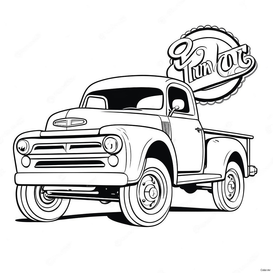 Pagina Para Colorear De Una Camioneta Vintage 72935 60220