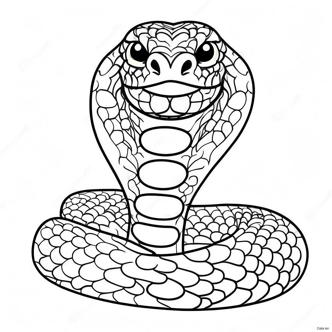 Pagina Para Colorear De Una Serpiente Realista 4731 3801