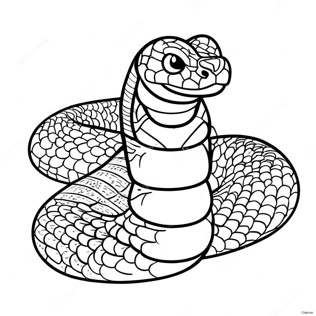 Pagina Para Colorear De Una Serpiente Realista 4731 3803