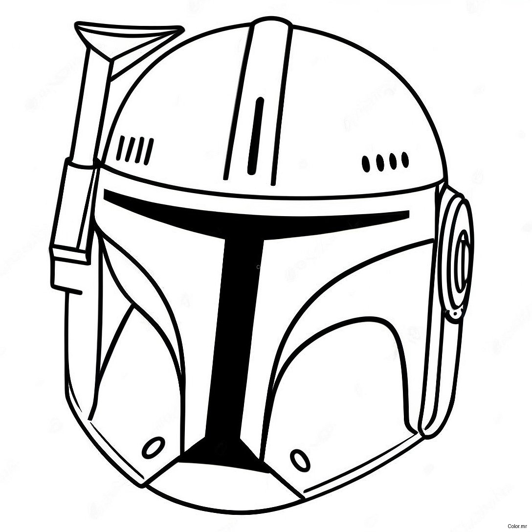 Pagina Para Colorear Del Casco Mandaloriano Vintage 73796 60901