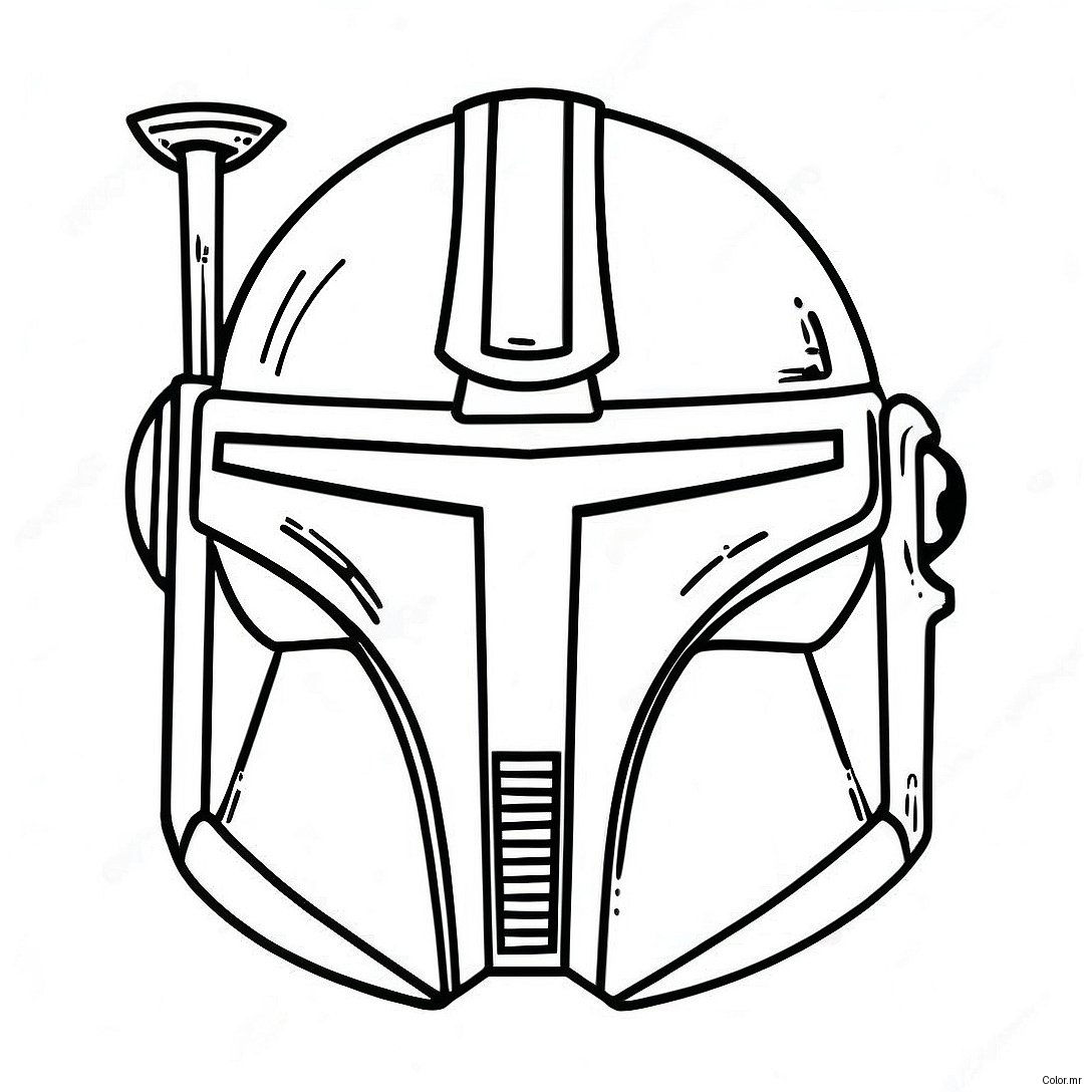 Pagina Para Colorear Del Casco Mandaloriano Vintage 73796 60903