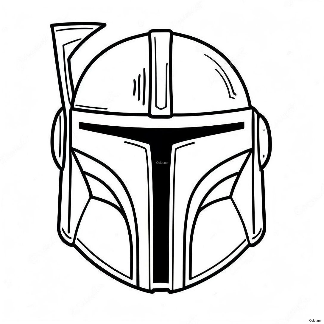 Pagina Para Colorear Del Casco Mandaloriano Vintage 73796 60904
