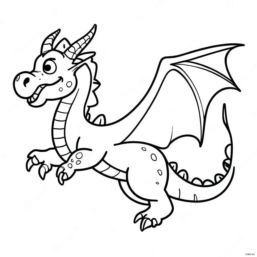 Pagina Para Colorear Dragon Aterrador Realista En Vuelo 4821 3876