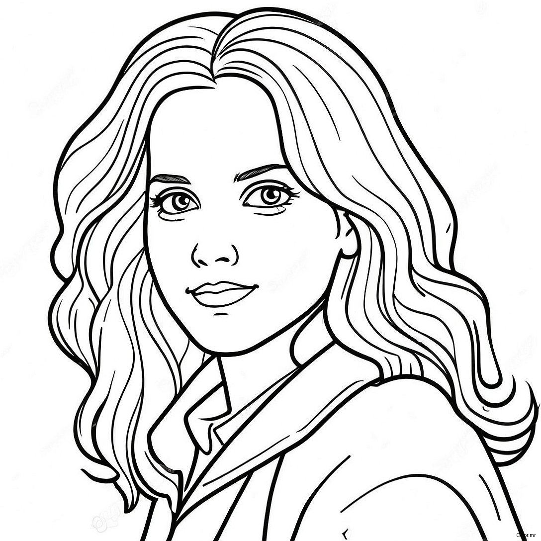 Pagina Para Colorear Realista De Hermione Granger 32219 16669