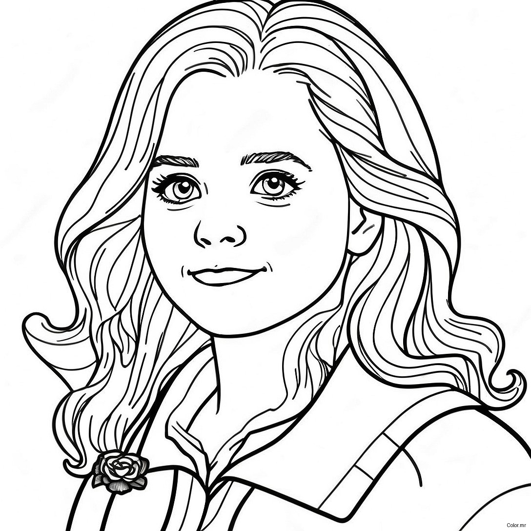 Pagina Para Colorear Realista De Hermione Granger 32219 16672
