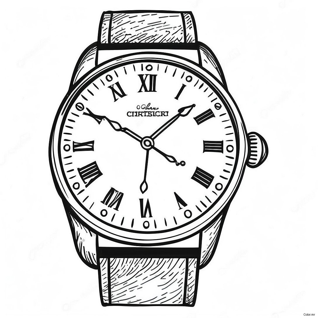 Pagina Para Colorear Reloj Vintage 40118 33275