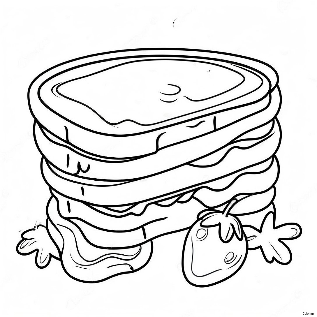 Peanut Butter And Jelly Sandwich Coloring Page 46393 38635