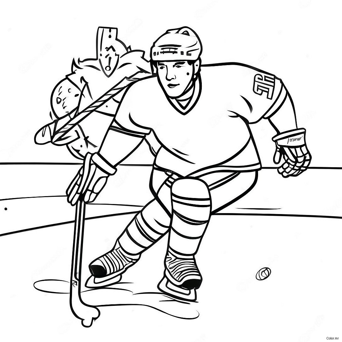 Pittsburgh Penguins Player Skating Coloring Page 47014 39129