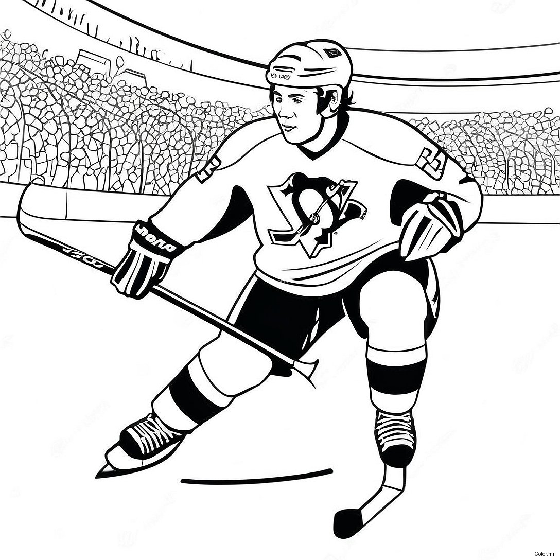 Pittsburgh Penguins Player Skating Coloring Page 47014 39130