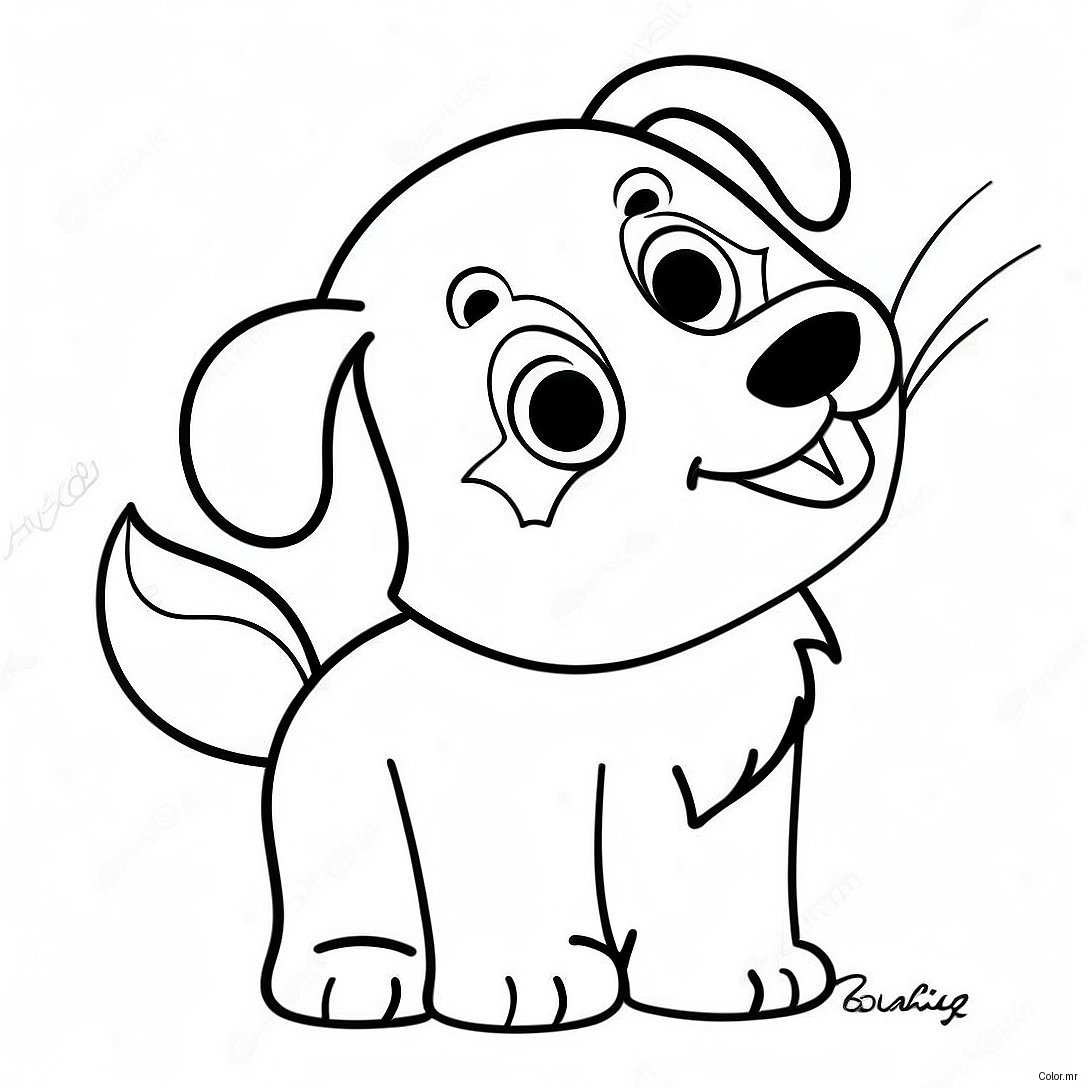 Playful Australian Shepherd Puppy Coloring Page 18576 15554