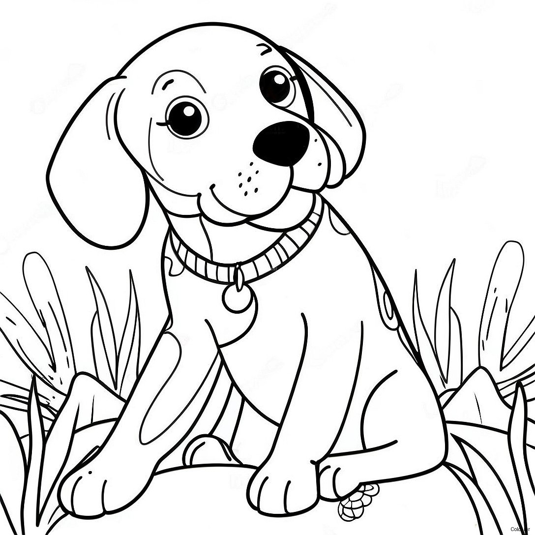 Playful German Shorthaired Pointer Coloring Page 66131 54628