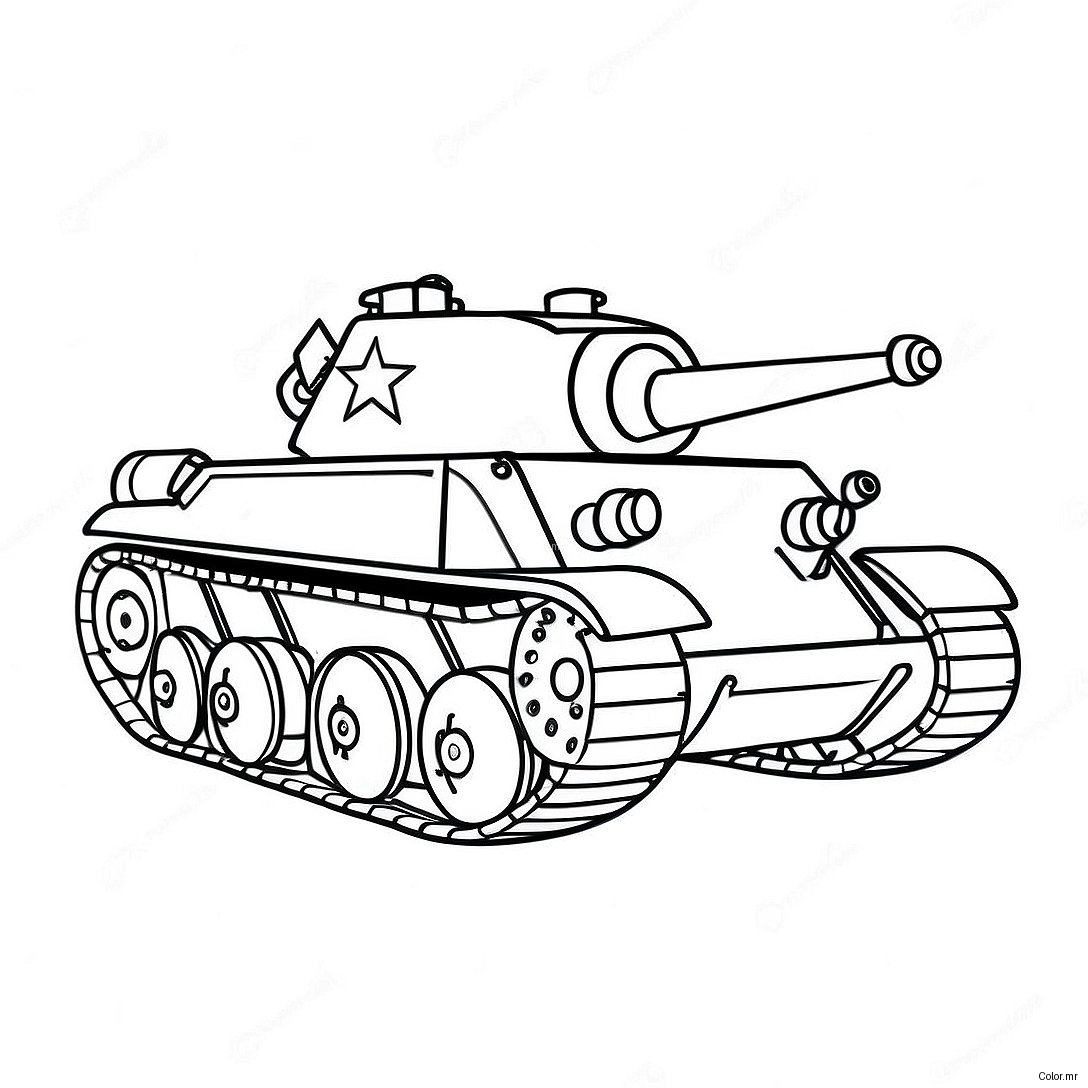 Realistic Ww2 Tank Coloring Page 20793 19249