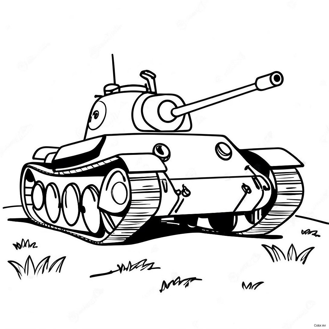 Realistic Ww2 Tank Coloring Page 20793 19250