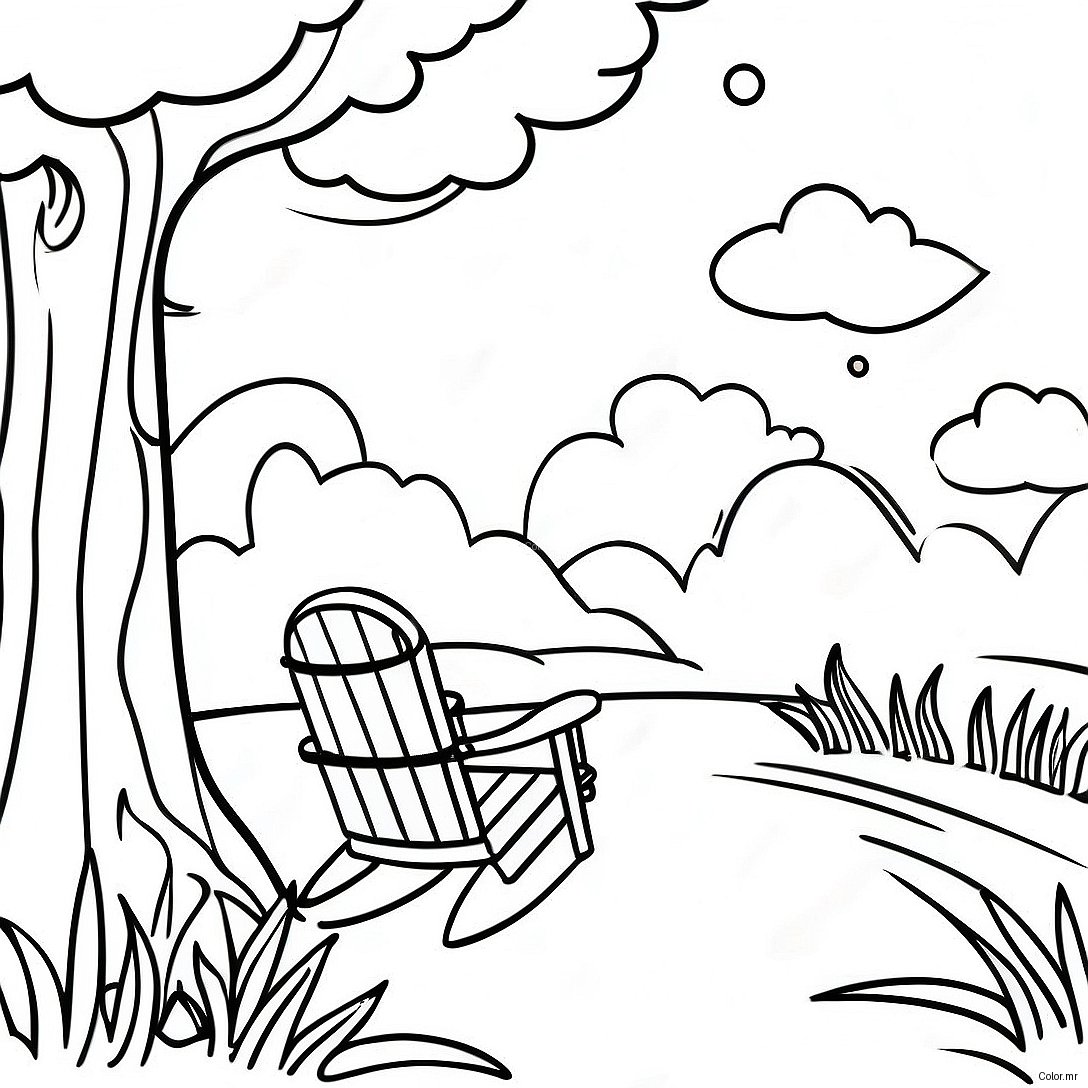 Relaxing Nature Scenery Mindfulness Coloring Page 61107 50670