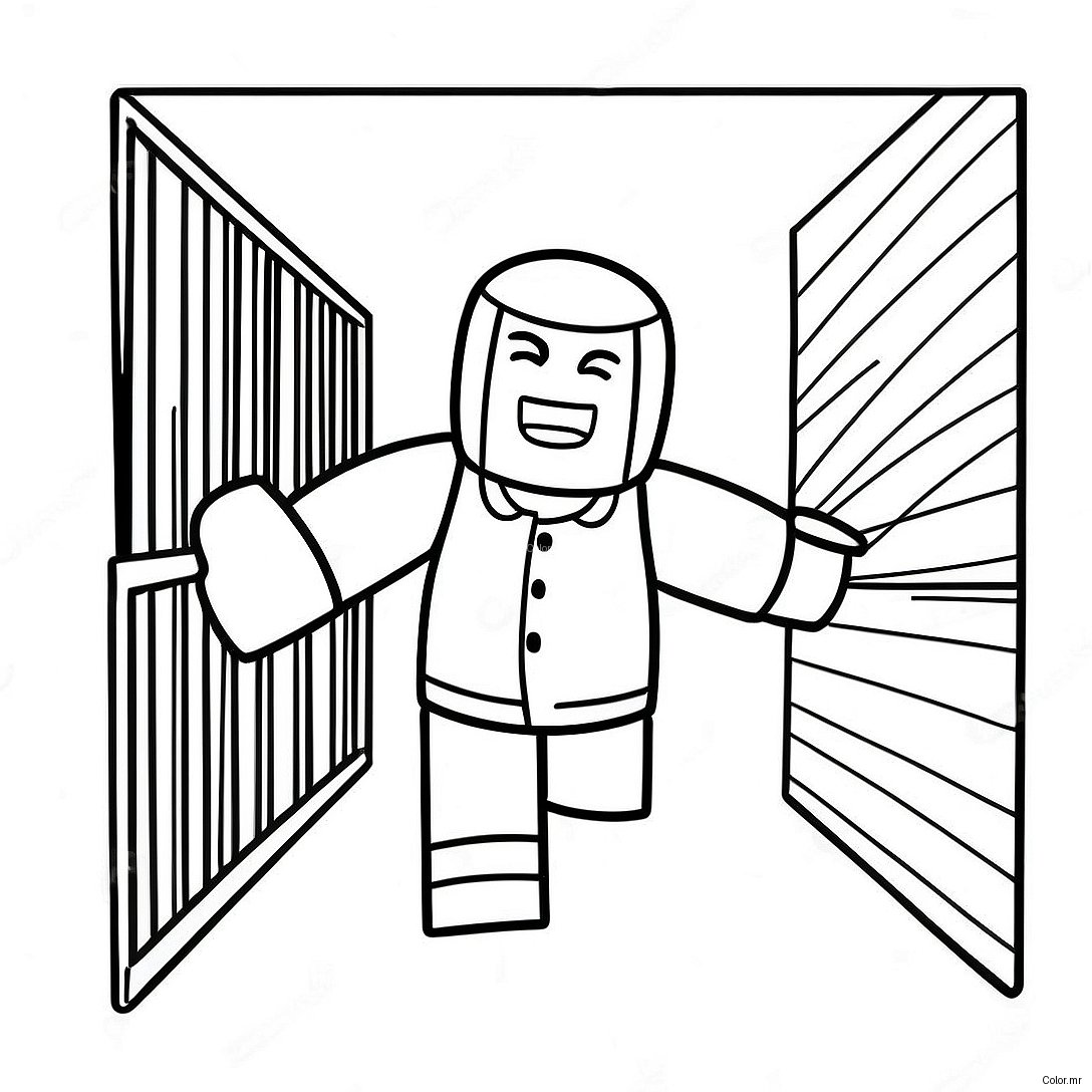 Roblox Character Escaping Prison Coloring Page 31339 28067