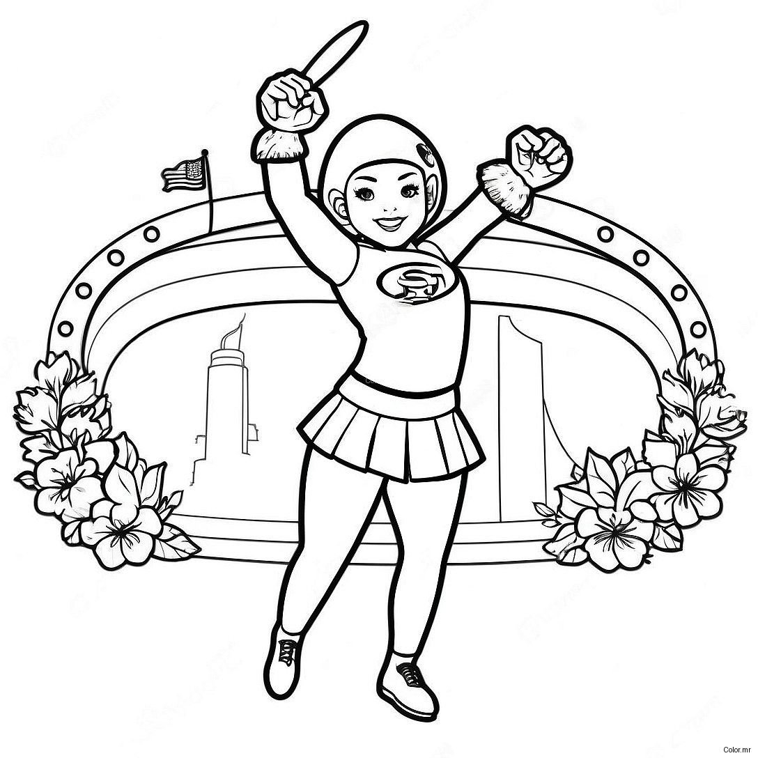 San Francisco 49ers Cheerleader Coloring Page 11868 9717